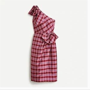 J Crew Plaid Silk Cocktail Dress, Size 4